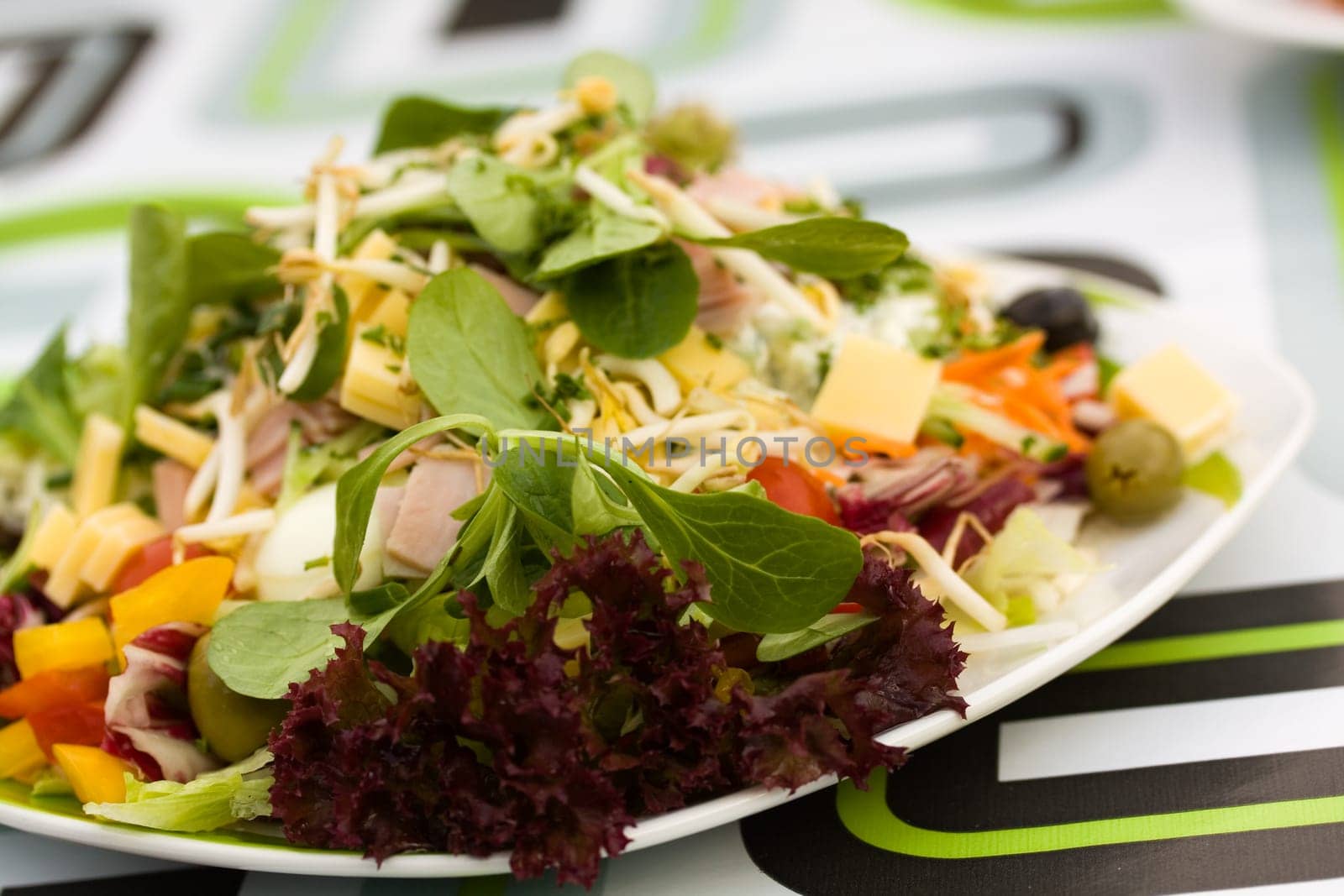 Fresh,big italian summer salad
