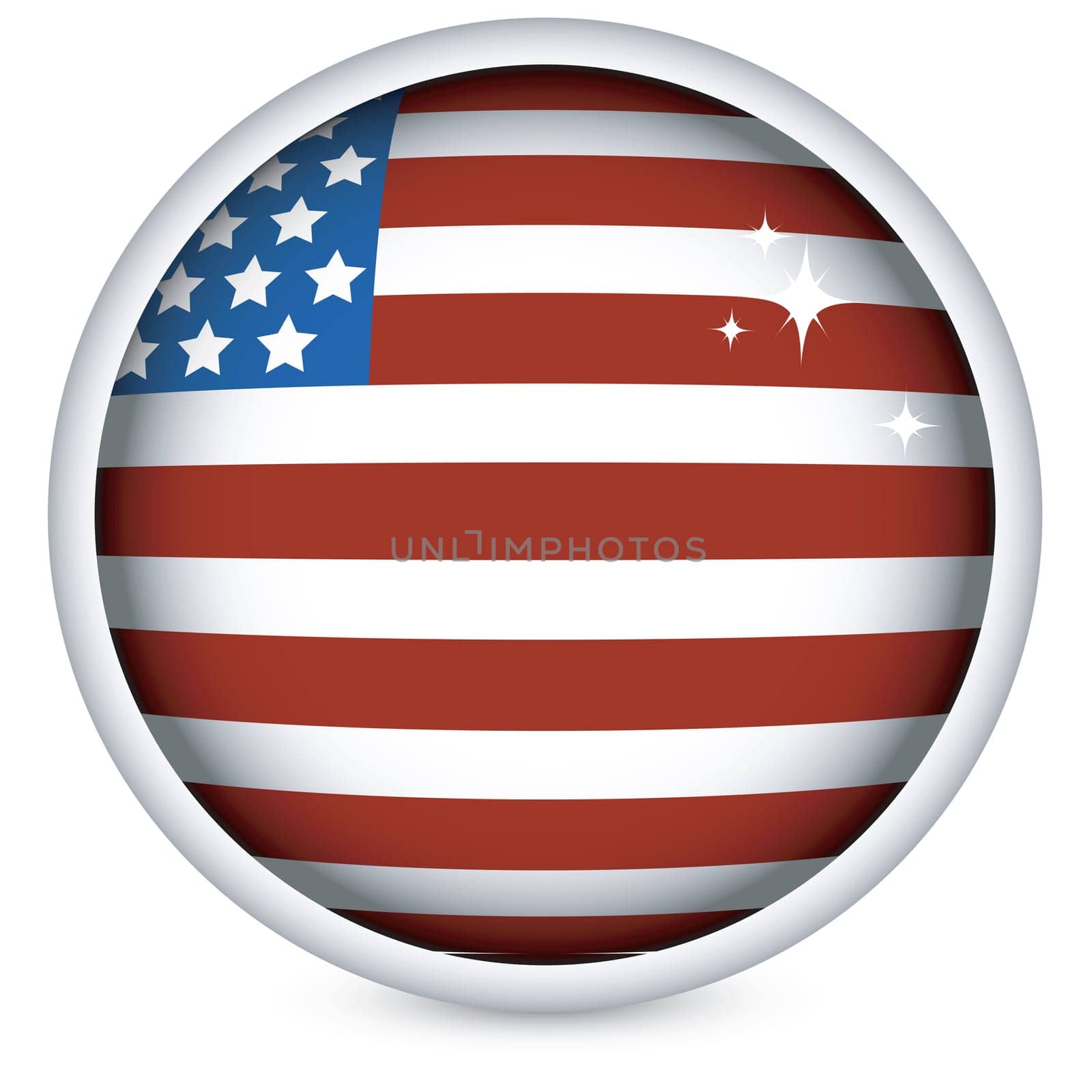 American flag button