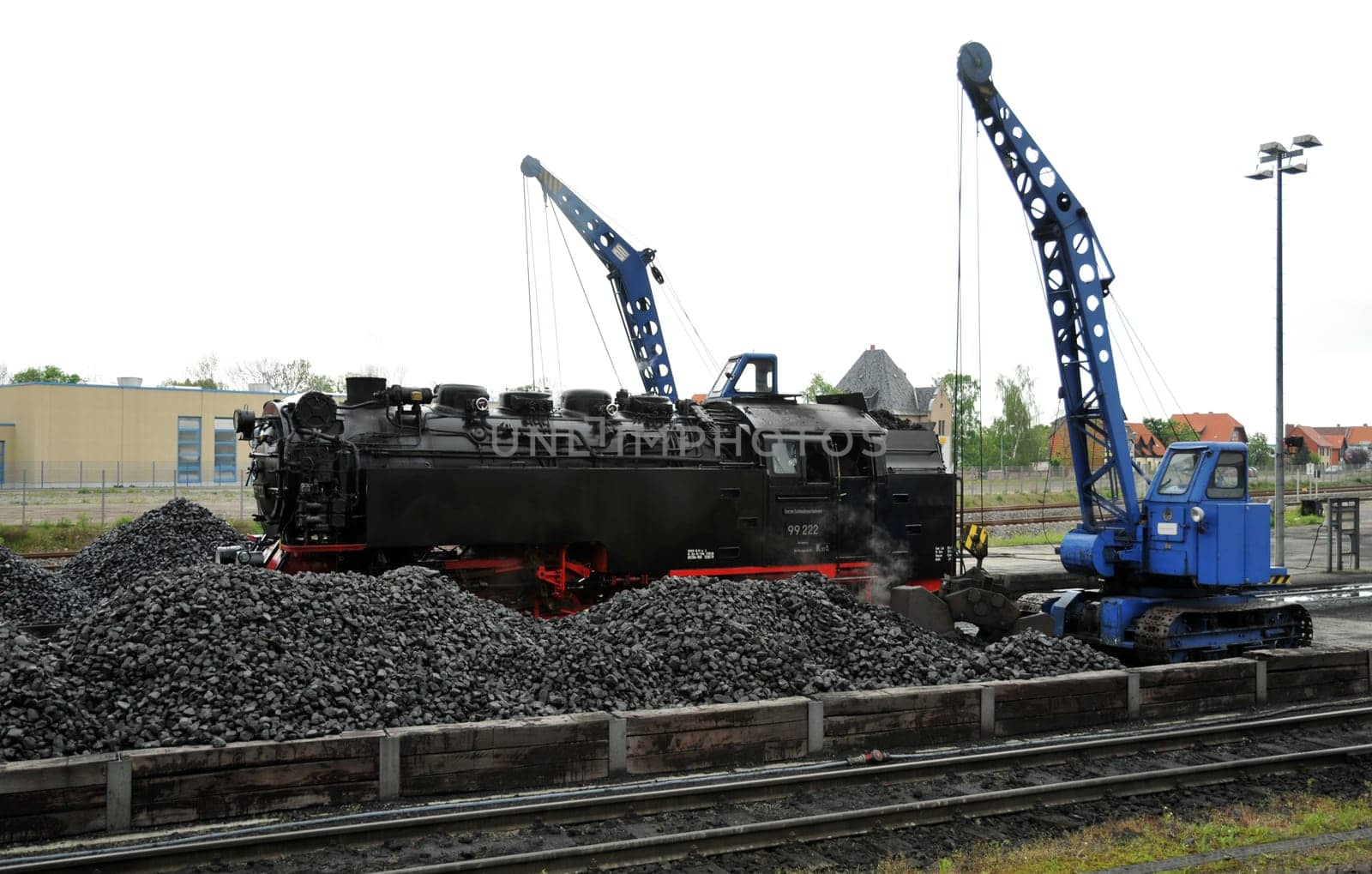 Coaling of the Harz narrow-gauge railway