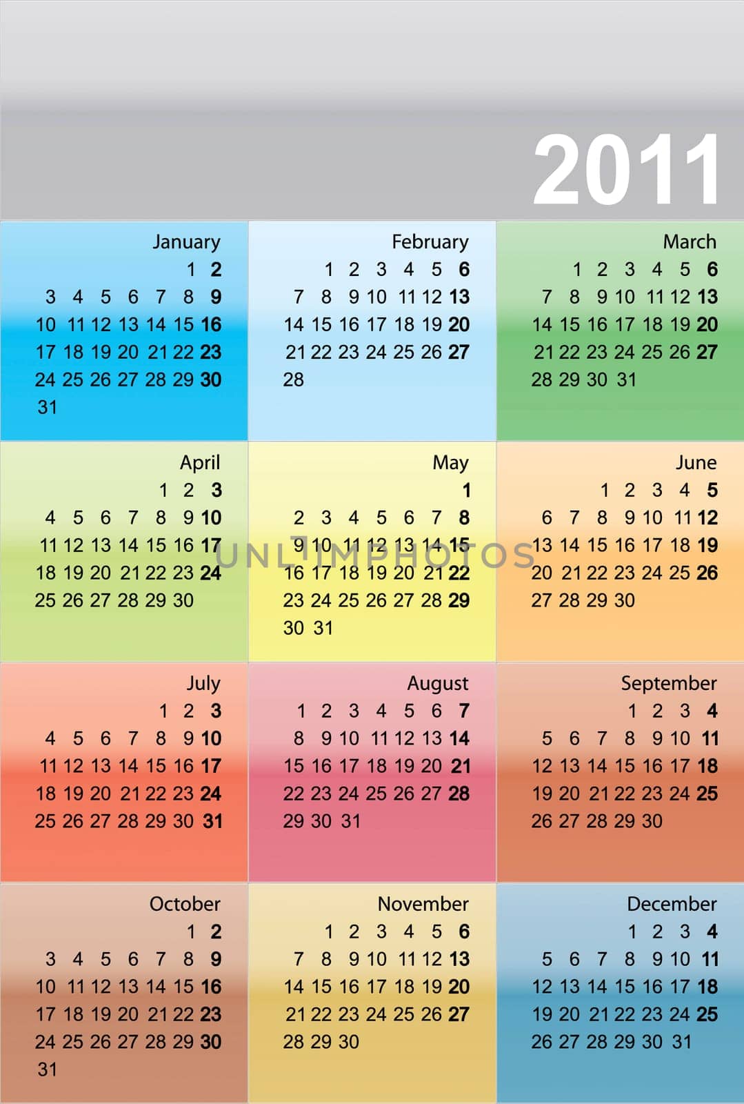 Calendar for 2011