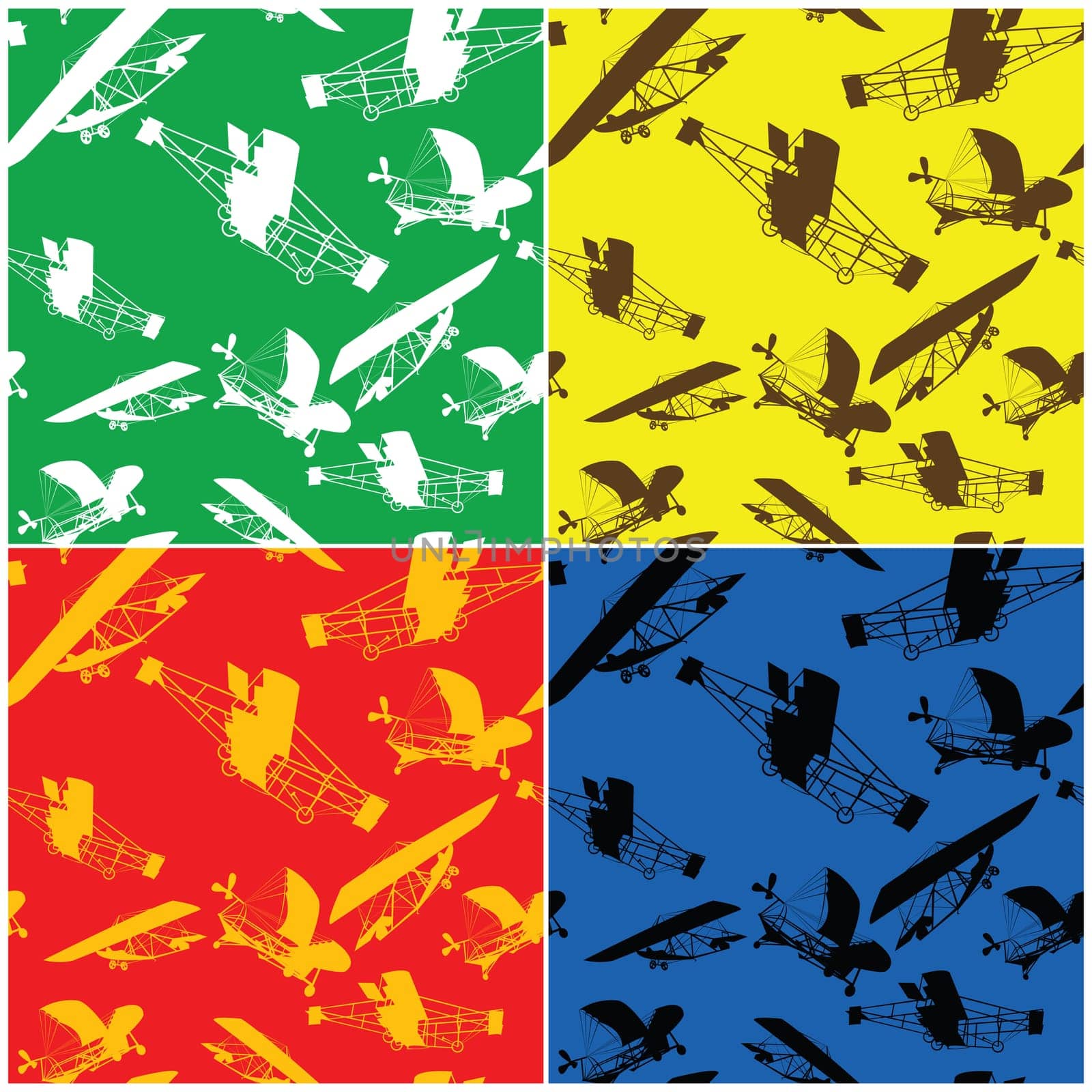 Collection of vintage planes patterns