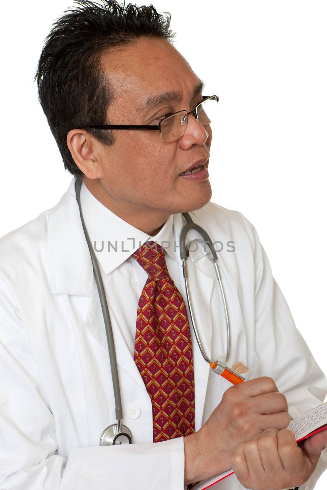 Doctor at diagnosis