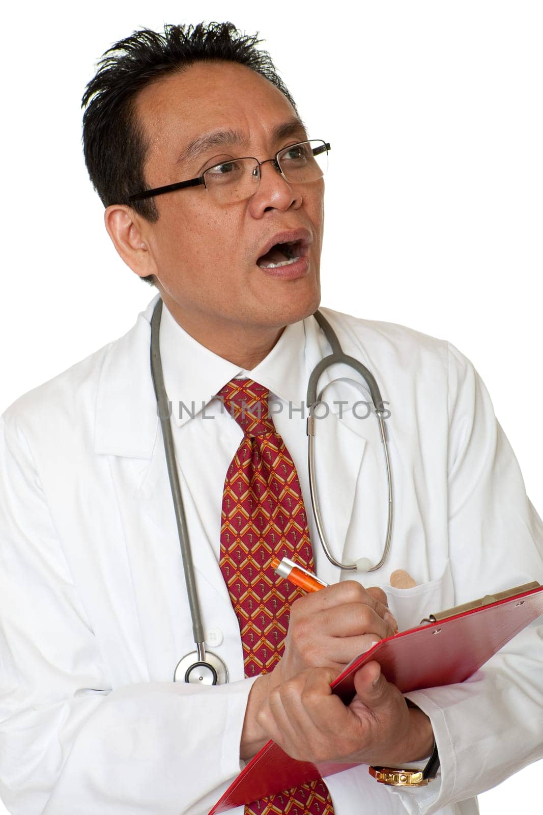 Doctor at diagnosis