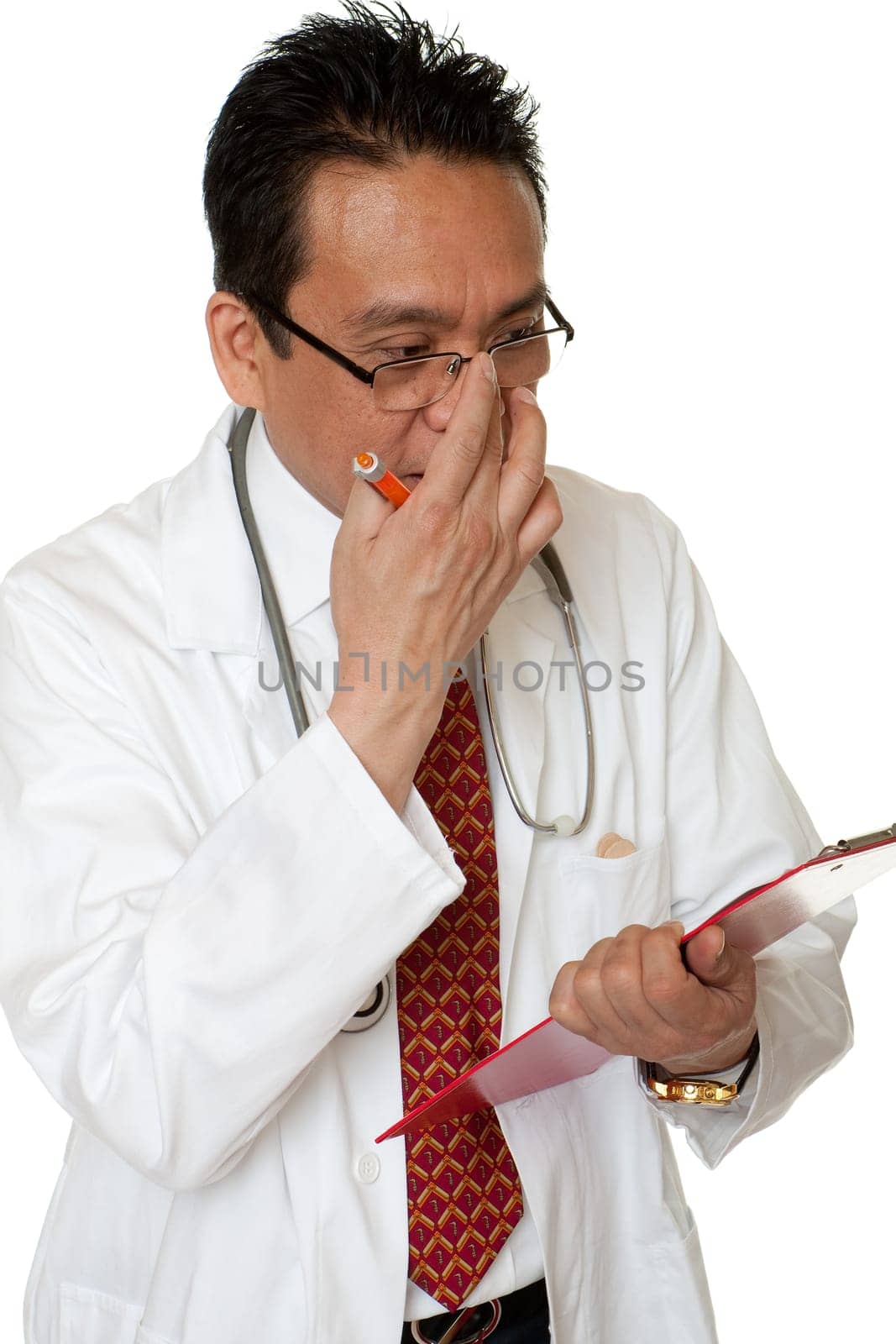 Doctor at diagnosis