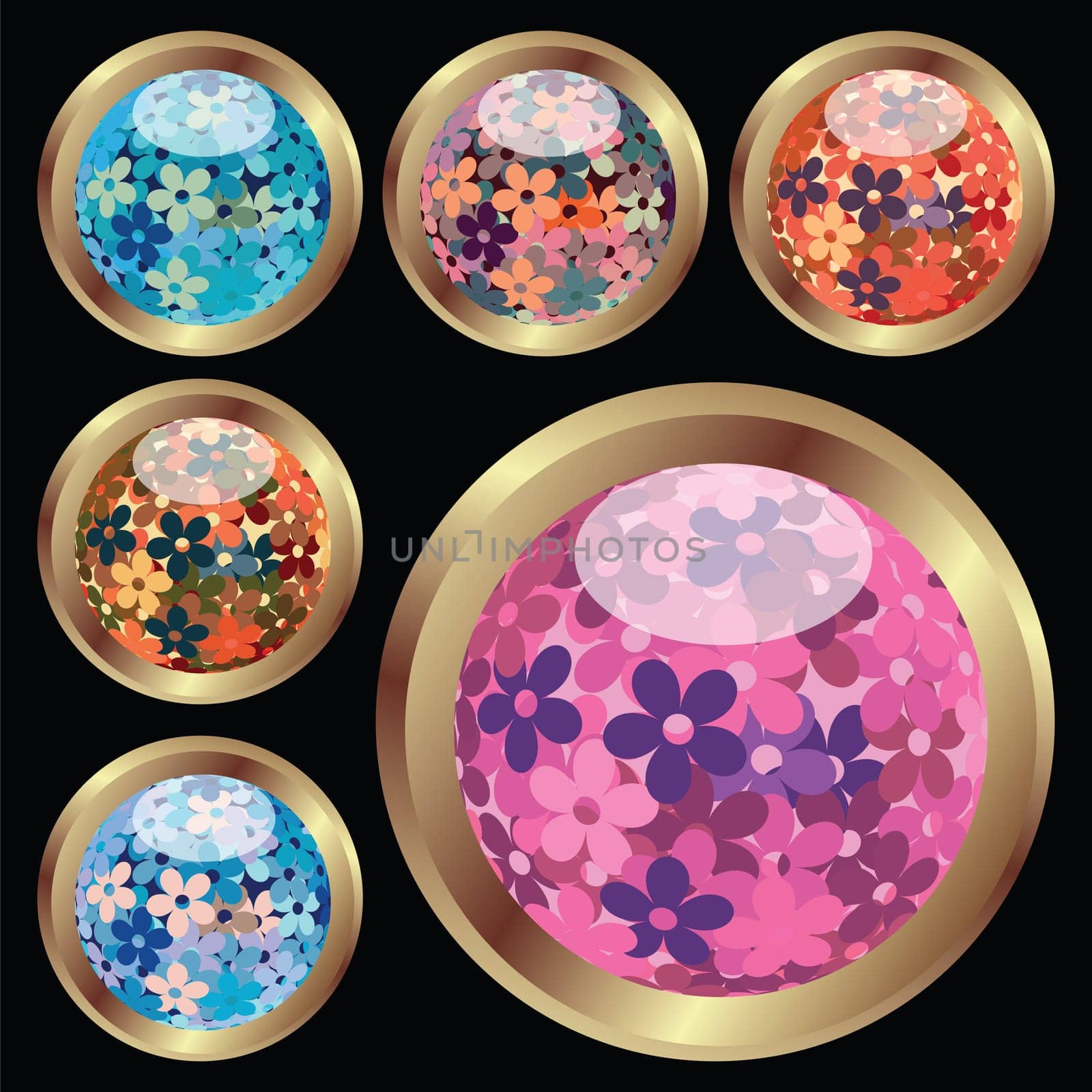 floral buttons