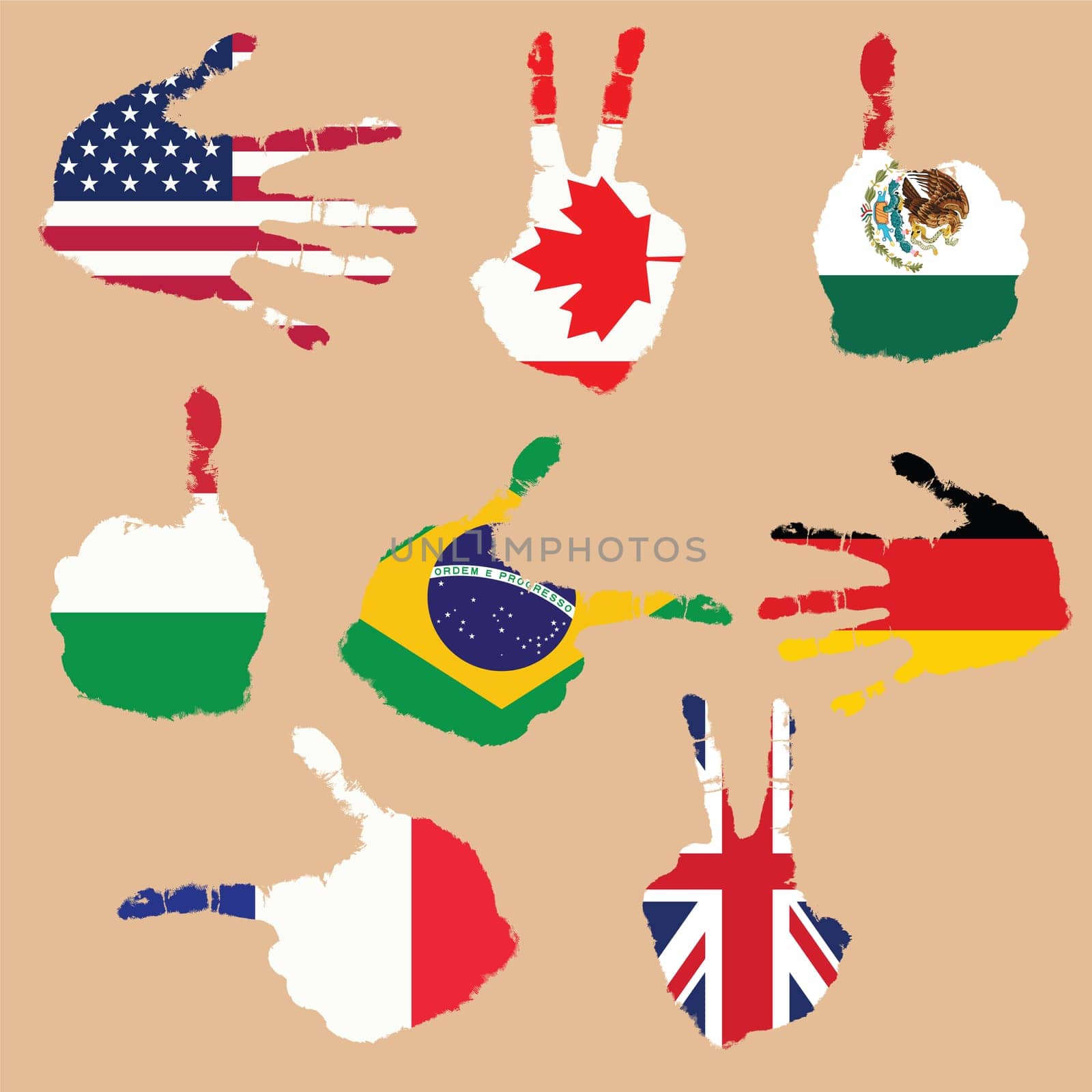 Grunge flags