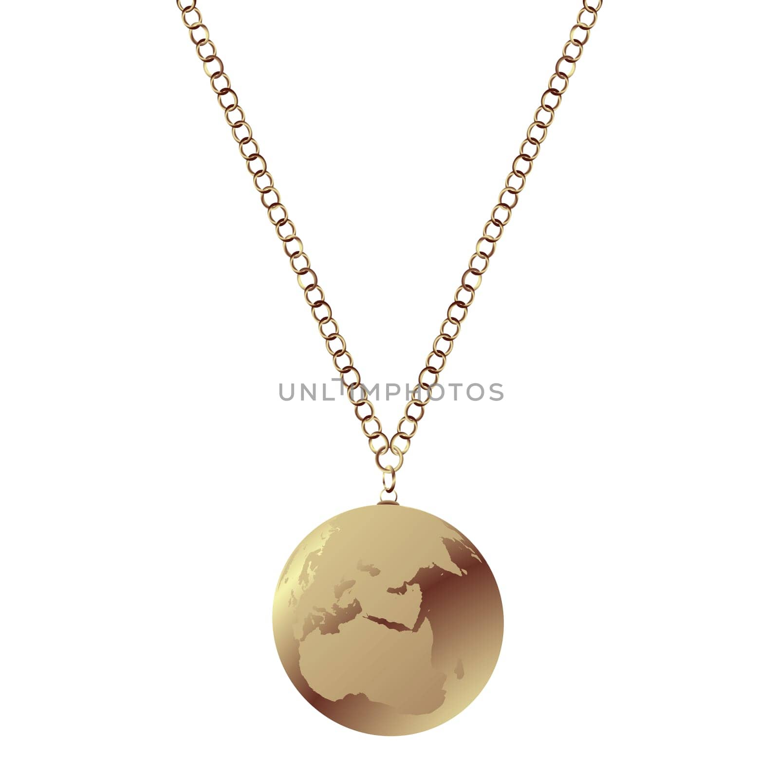 Polished gold necless