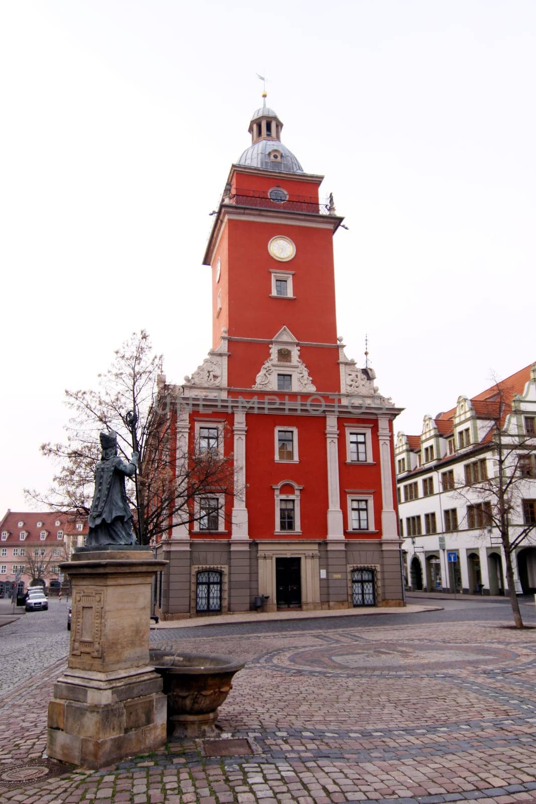 Gotha - Main Market Square with historic town hall