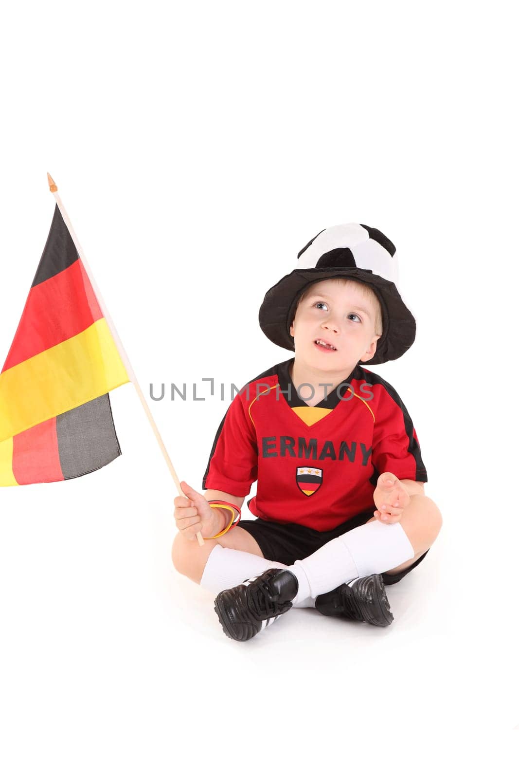 Excited football fan