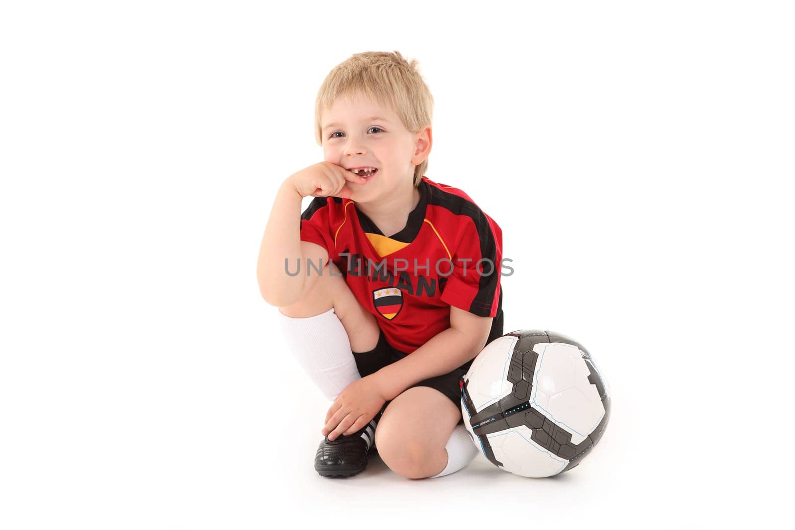 Excited football fan