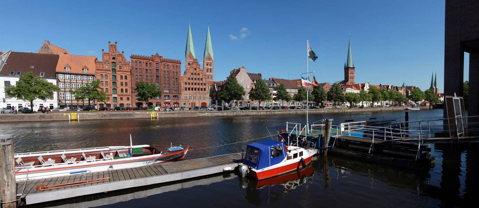 Lübeck- Panorama on the Untertrave