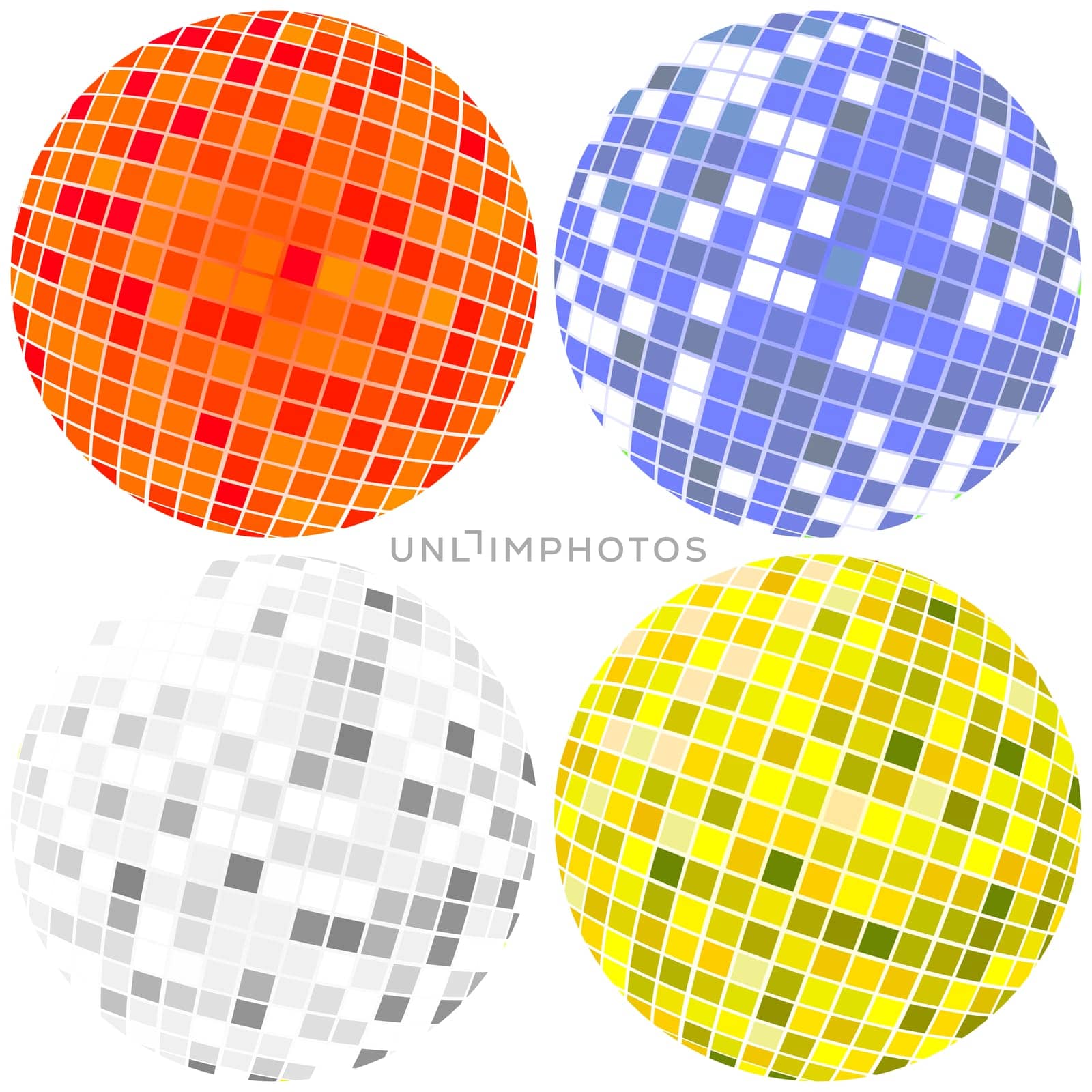 Disco globes set