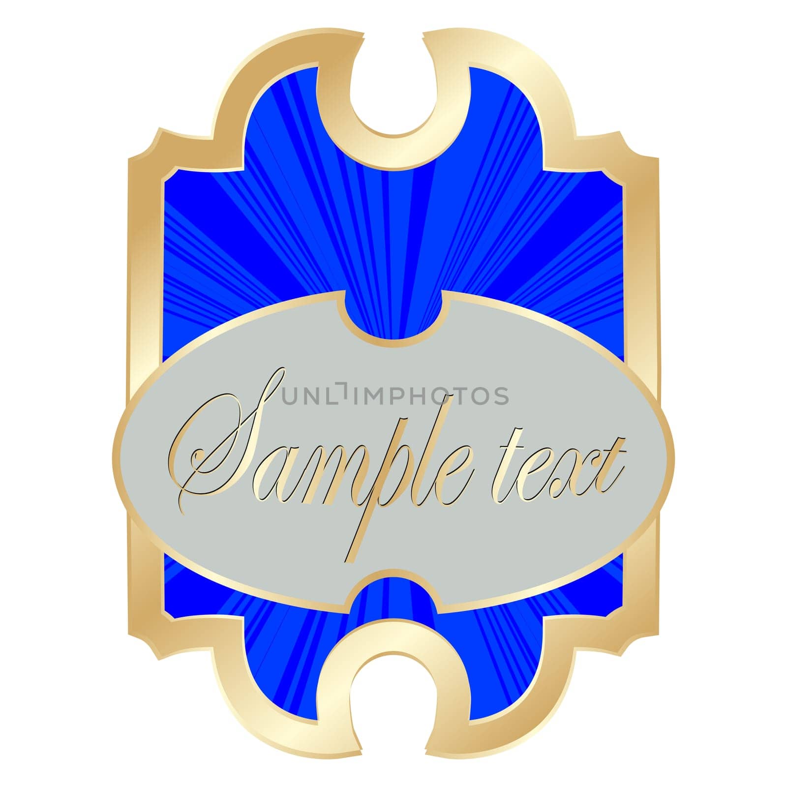 Gold frame label