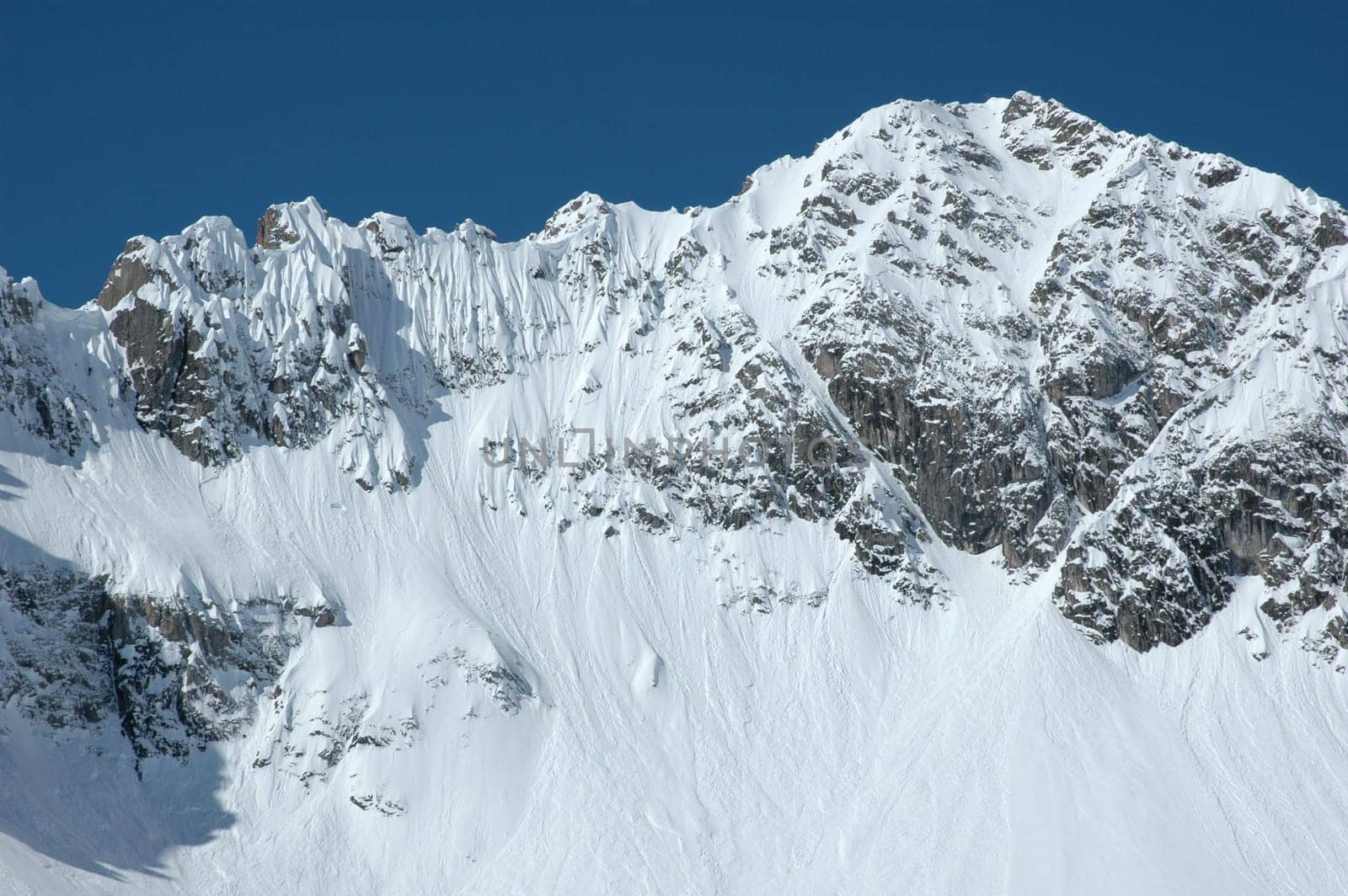 Rocky massif on the Arlberg