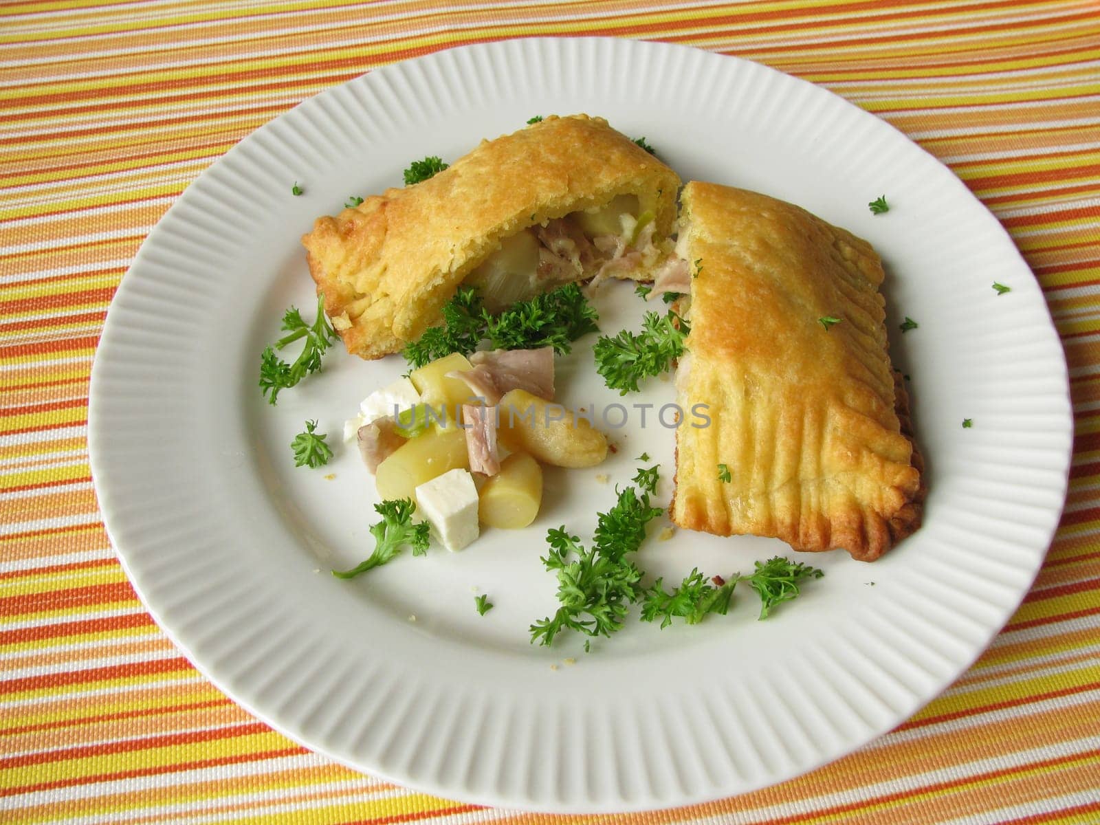 Dumplings filled with vegetables and chicken