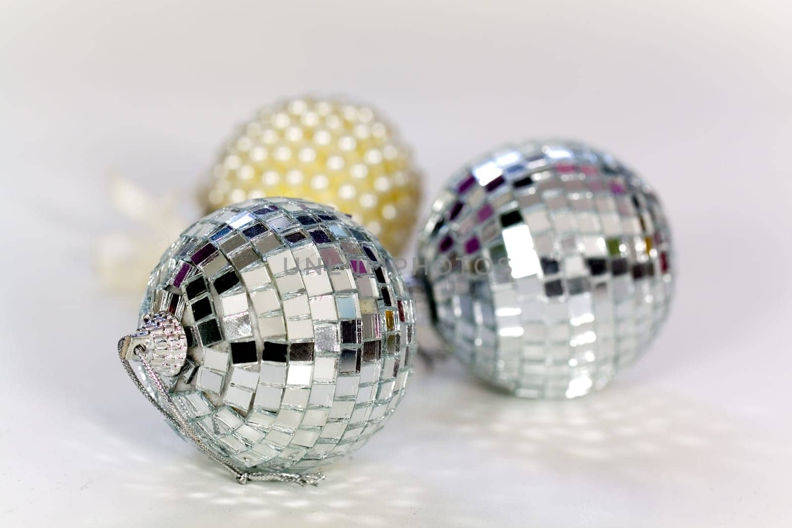 Christmas baubles,silver