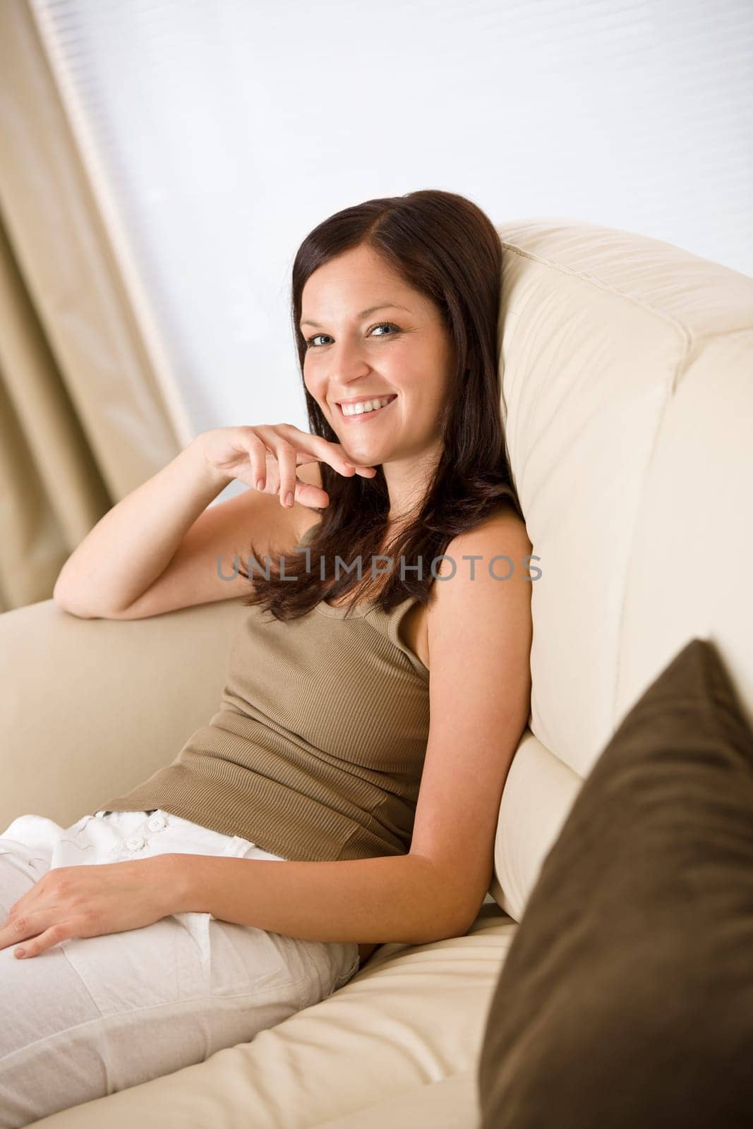 Young woman relax in lounge