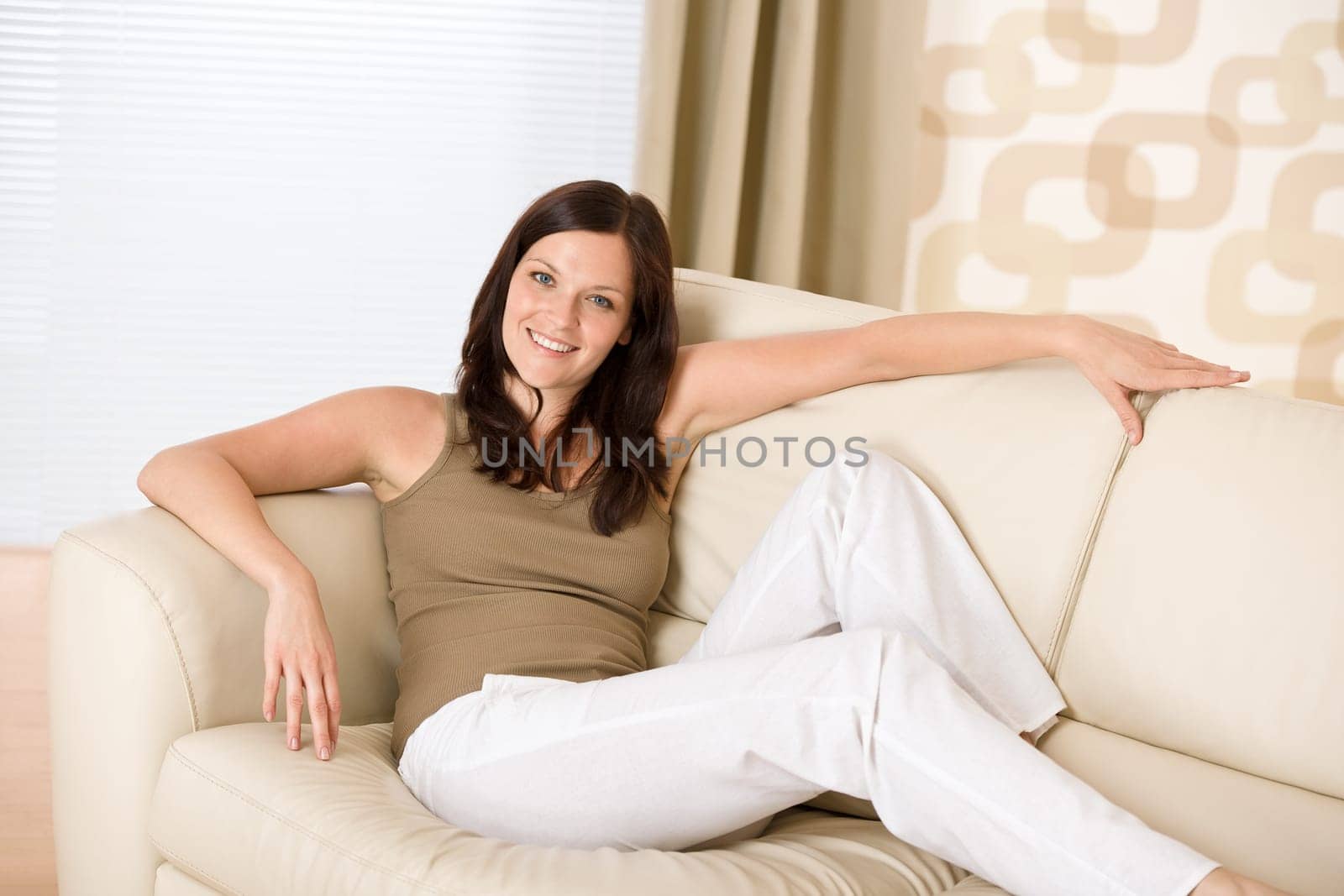 Young woman relax in lounge