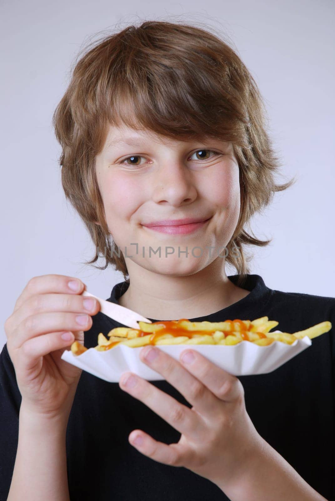 Eating french fries