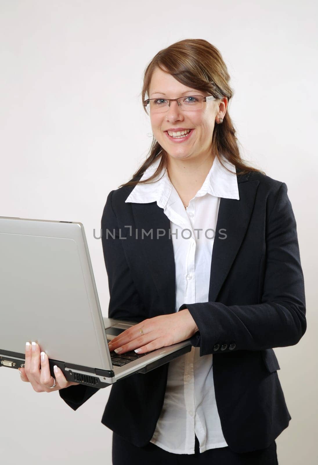 Businesswoman with laptop