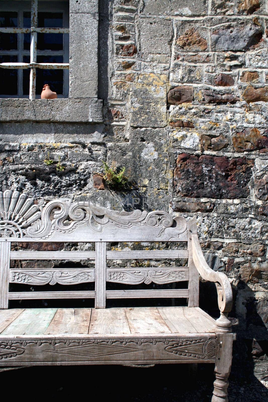 bench or (bank building without river without house without skyline)