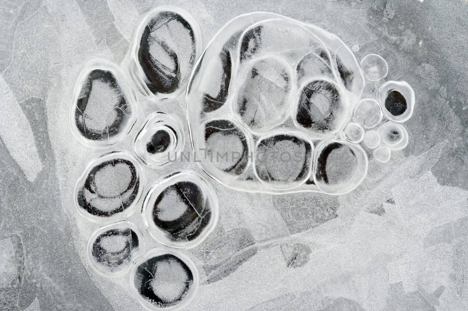 texture of ice - frozen bubbles