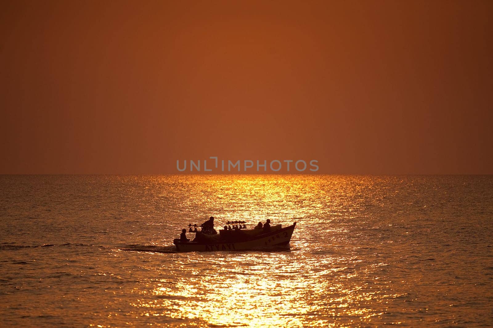 Boat in the sunset