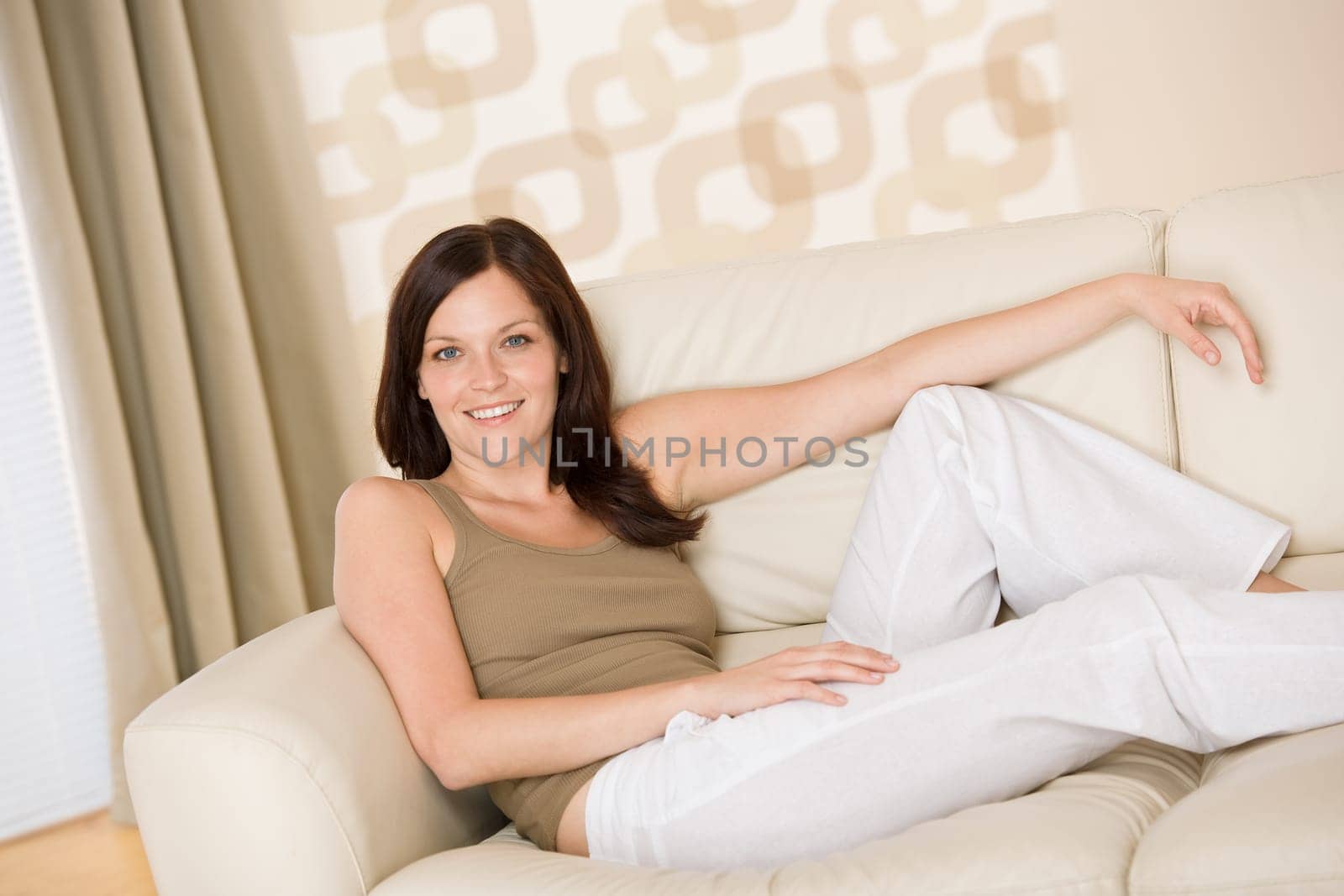 Young woman relax in lounge