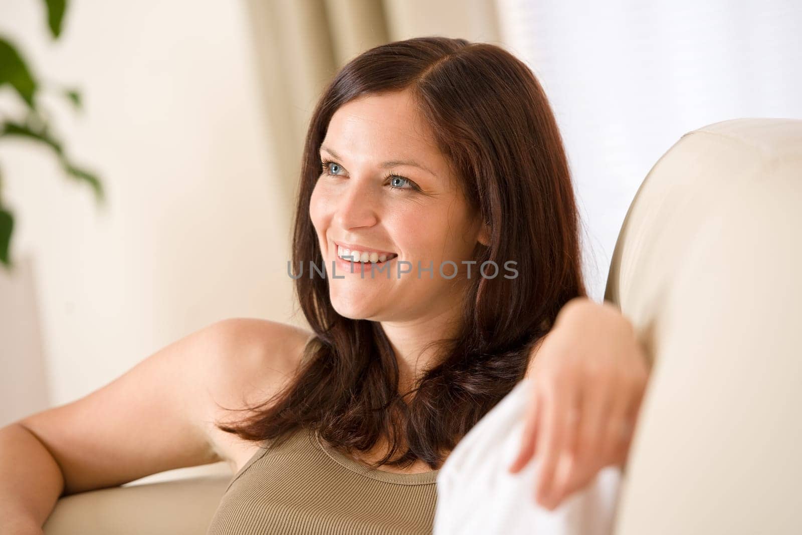 Young woman relax in lounge