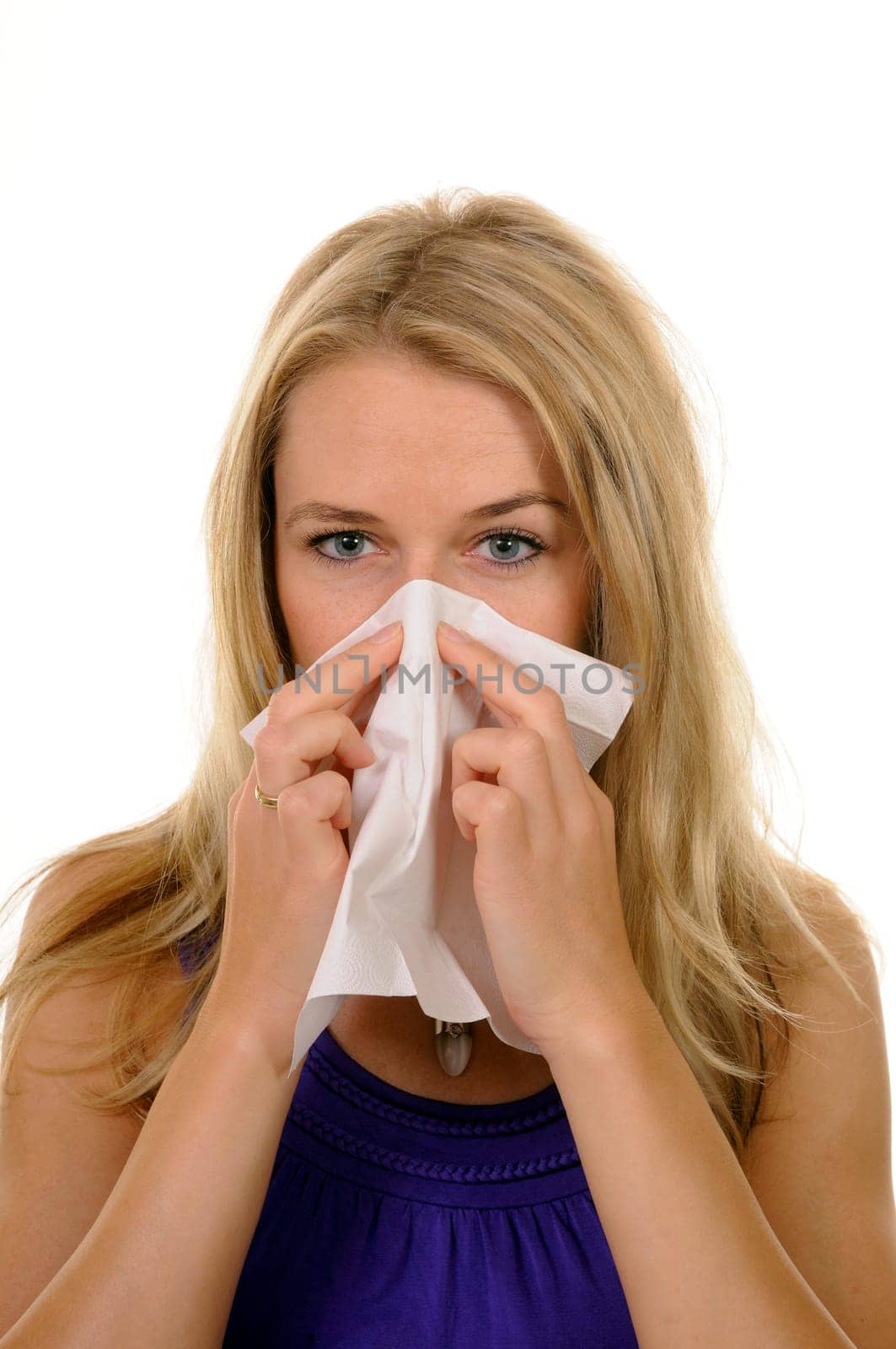 Young woman with handkerchief