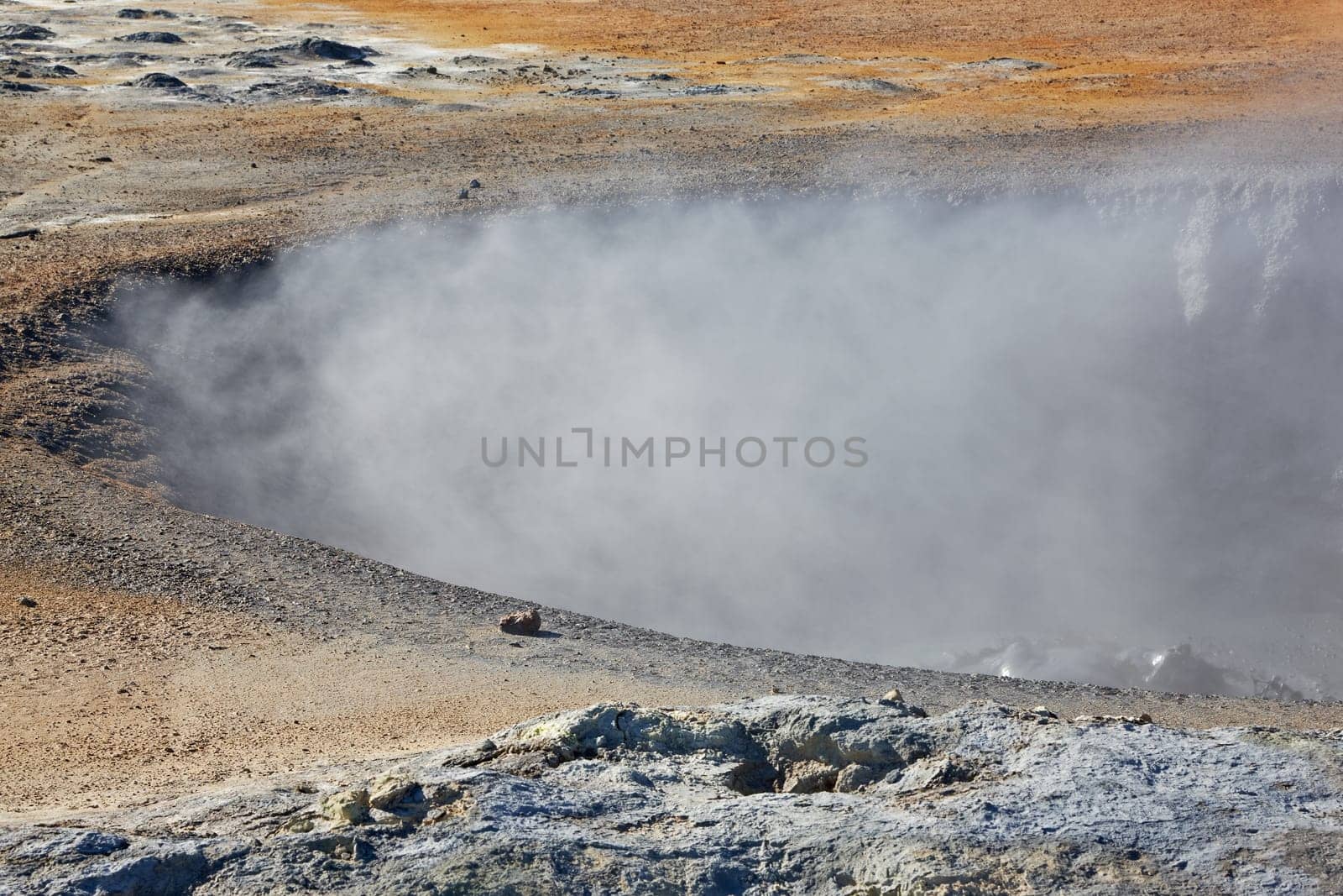Hverir geothermal fields around Namafjall mountain, Myvatn lake