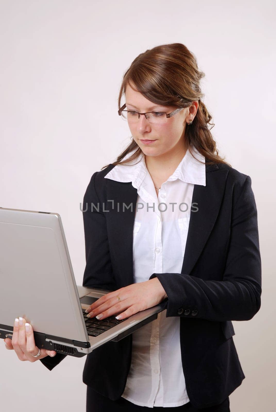 Businesswoman with laptop