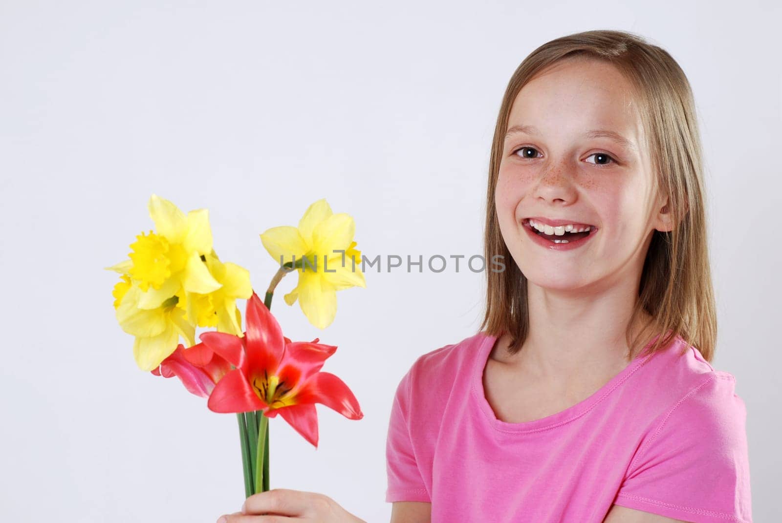 Girl with flowers