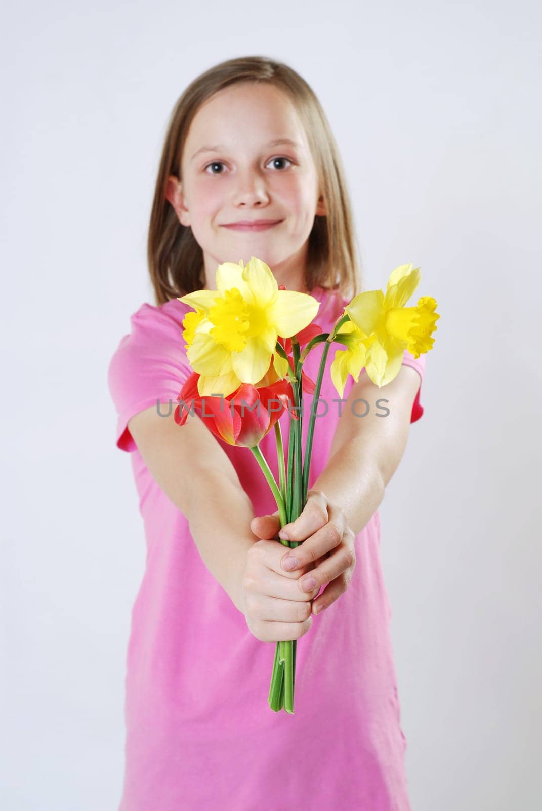 Girl with flowers