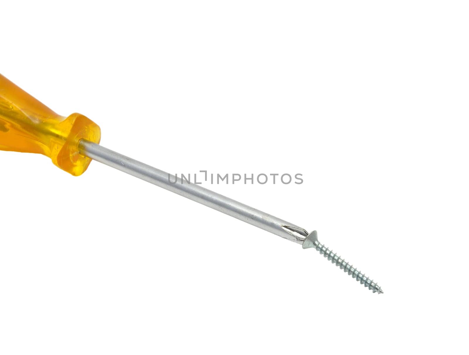 Phillips screwdriver with screw