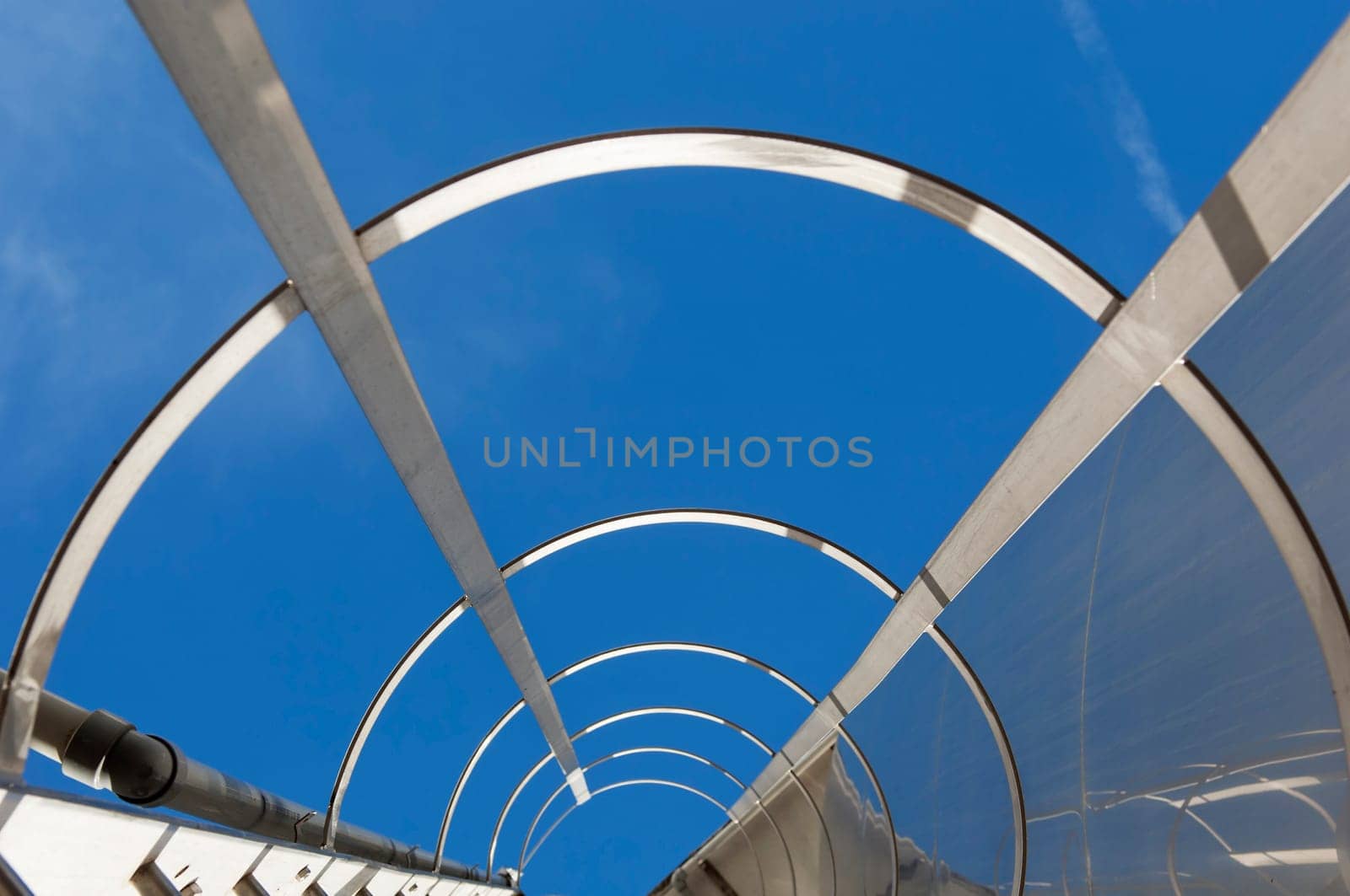 Stainless steel stairway