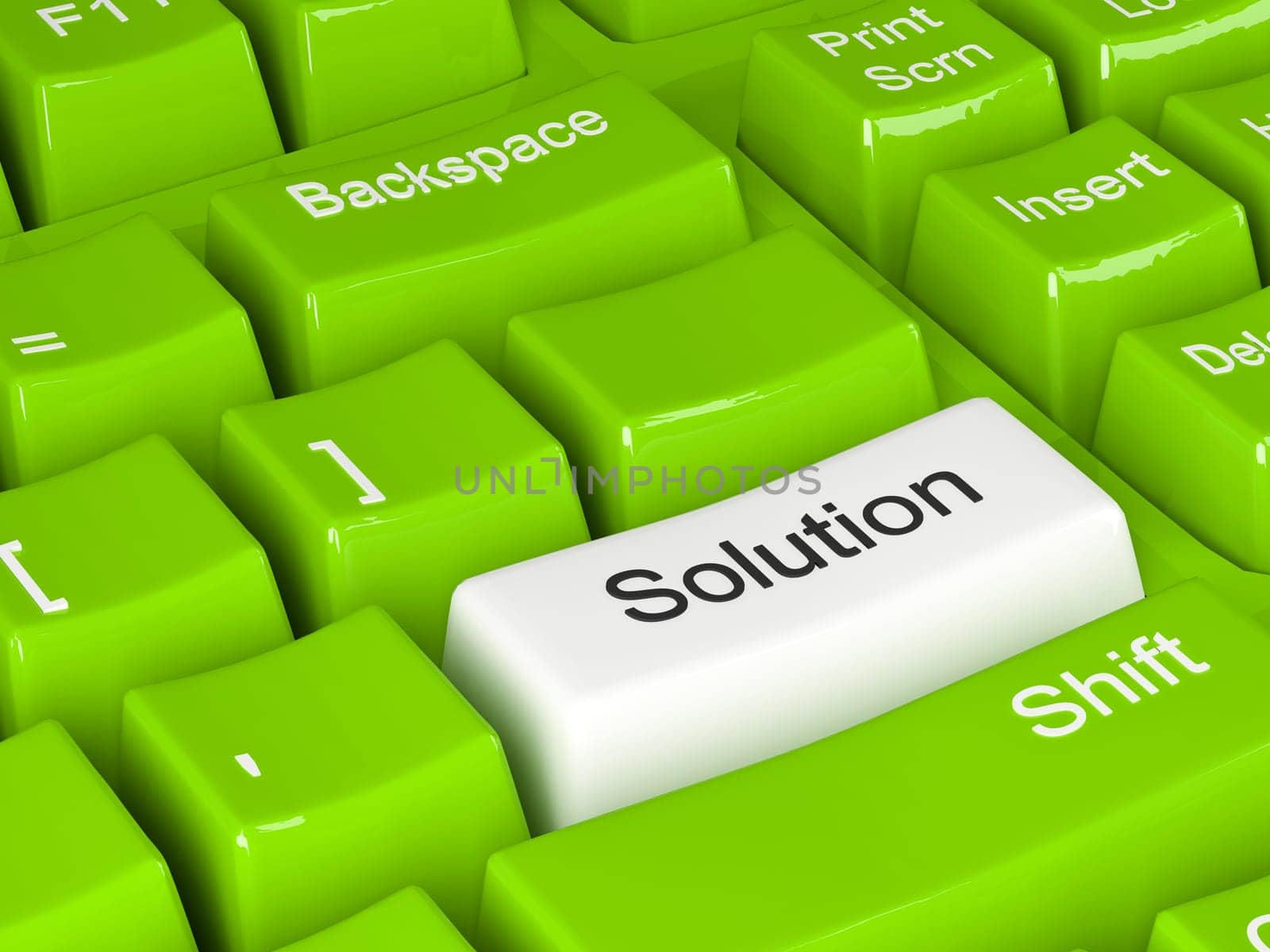 green keyboard