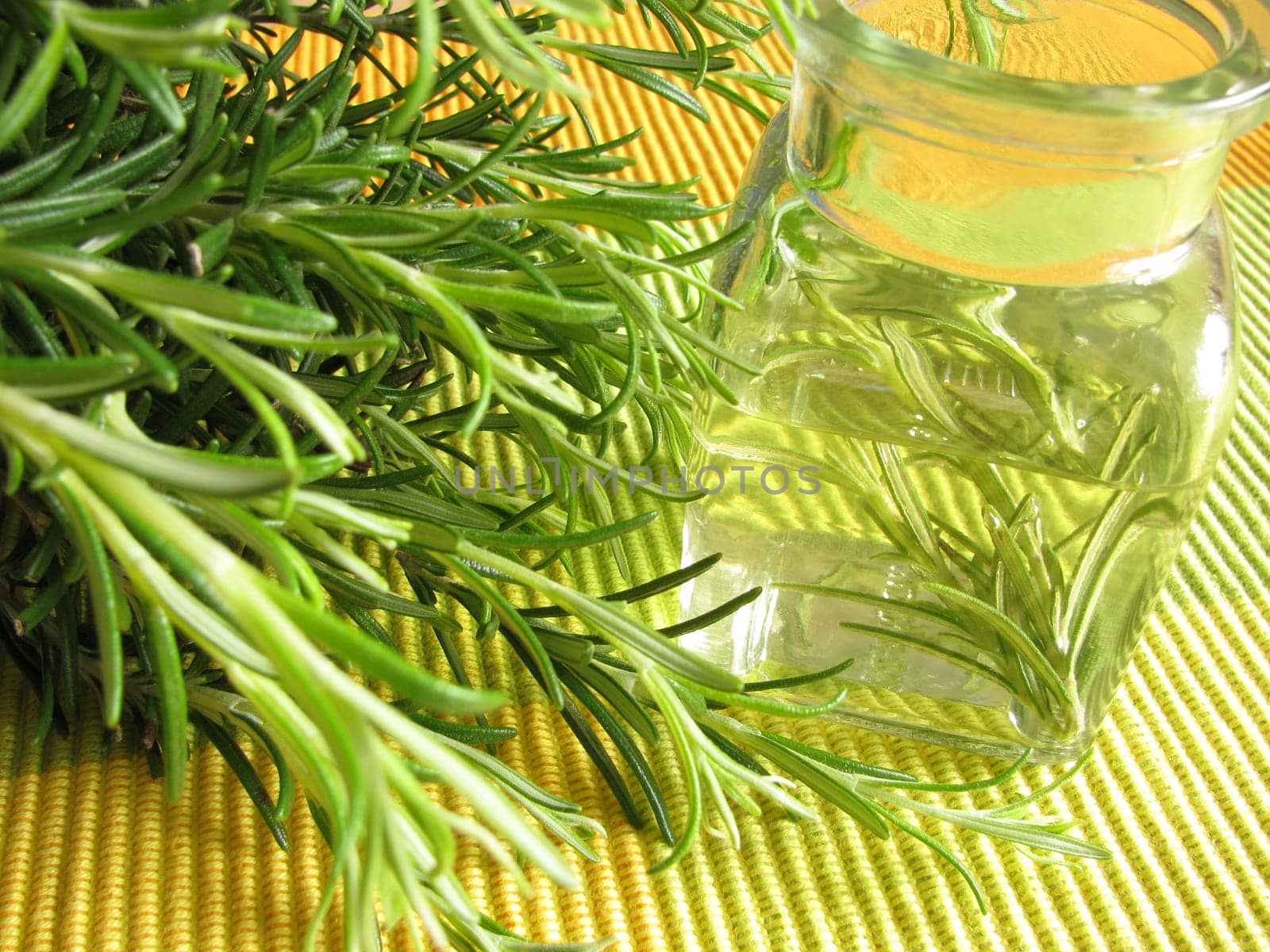 Herbal vinegar flavoured with rosemary
