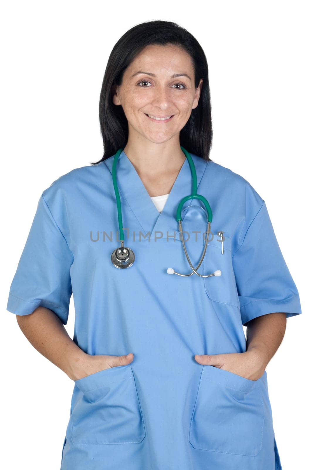 Happy doctor woman