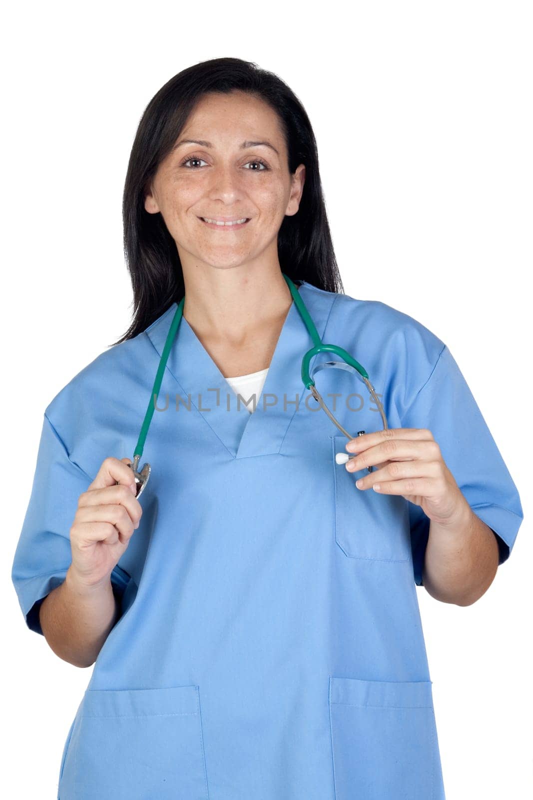 Happy doctor woman