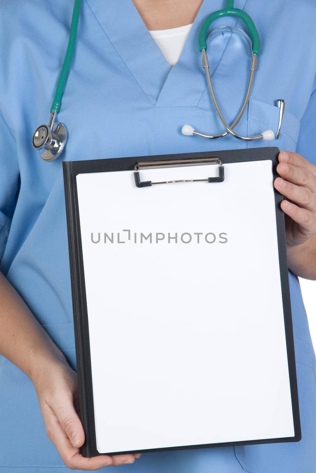 Medical anonymous with clipboard