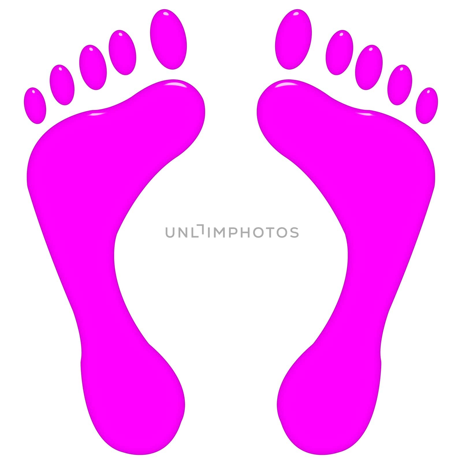 3D Pink Feet