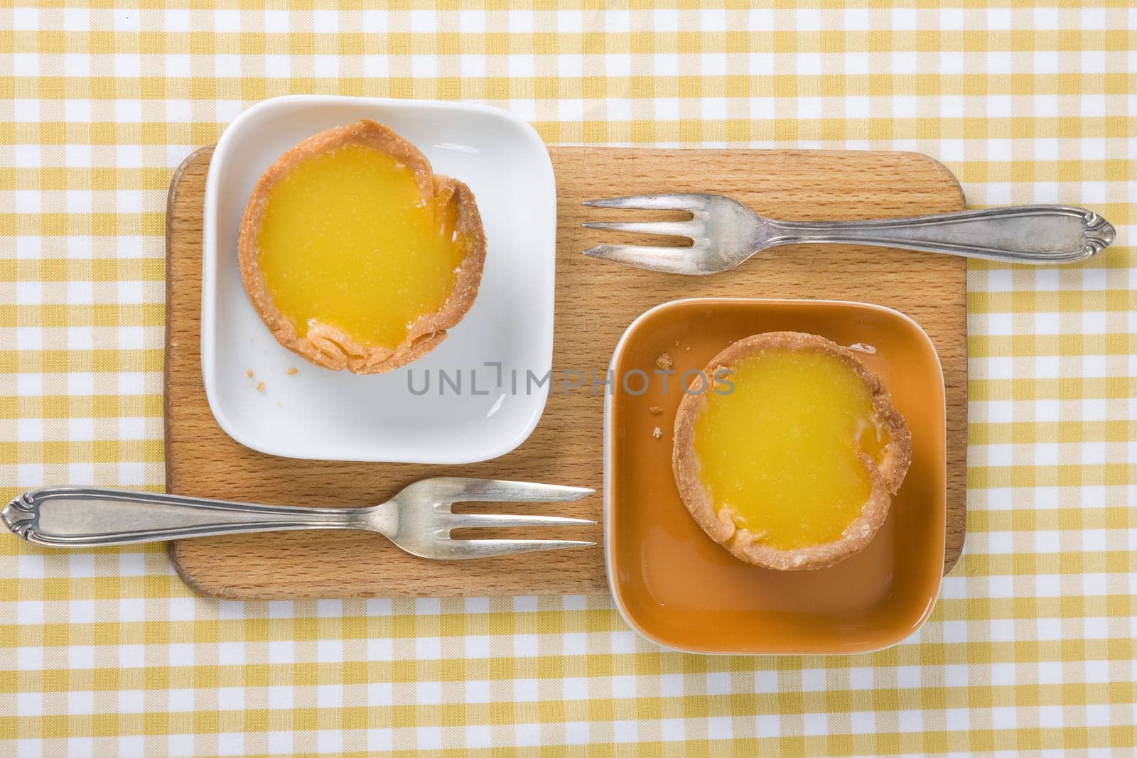 Orange tarts across