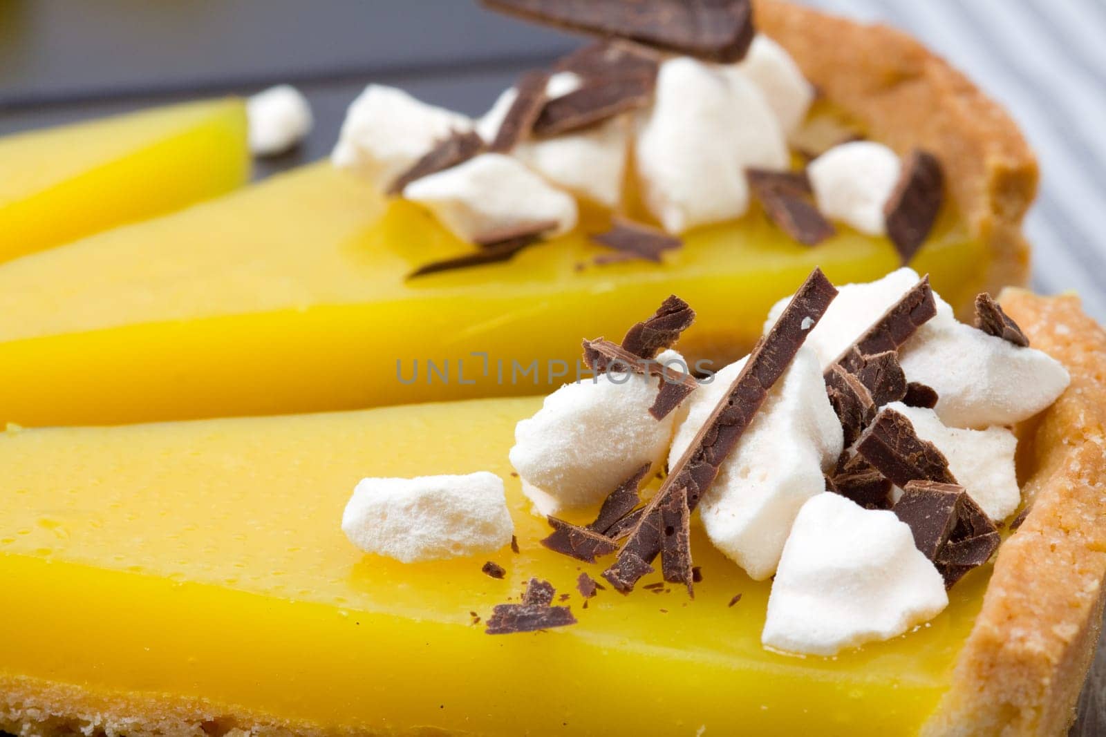 Orange pie close