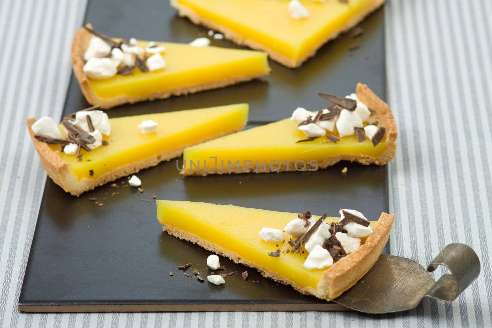 Orange pie pieces