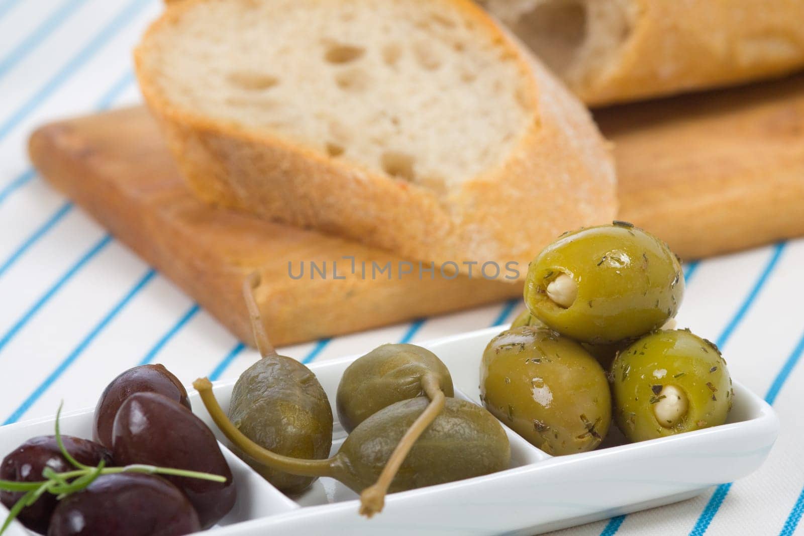 Olives with bread