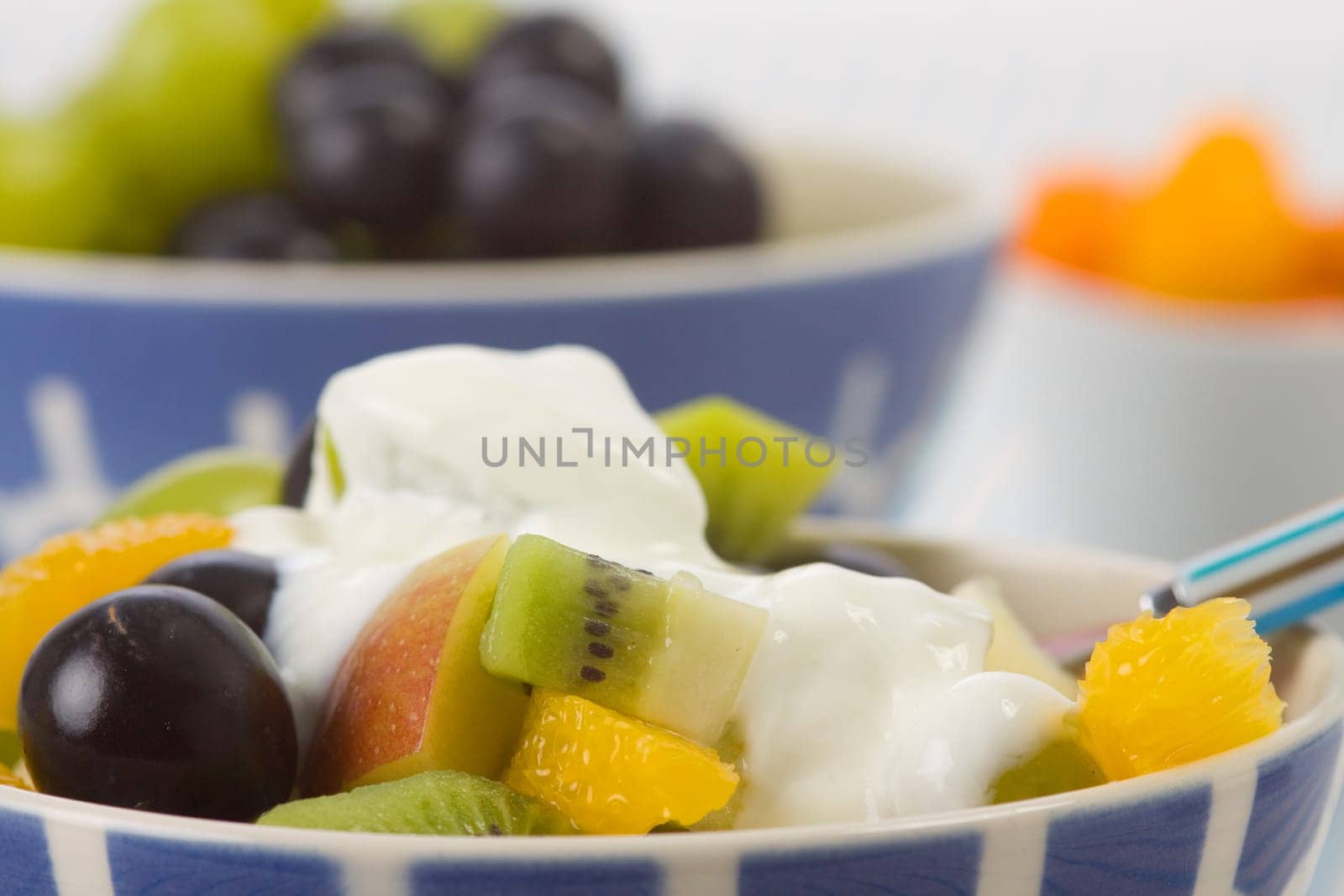 Fruit with yoghurt