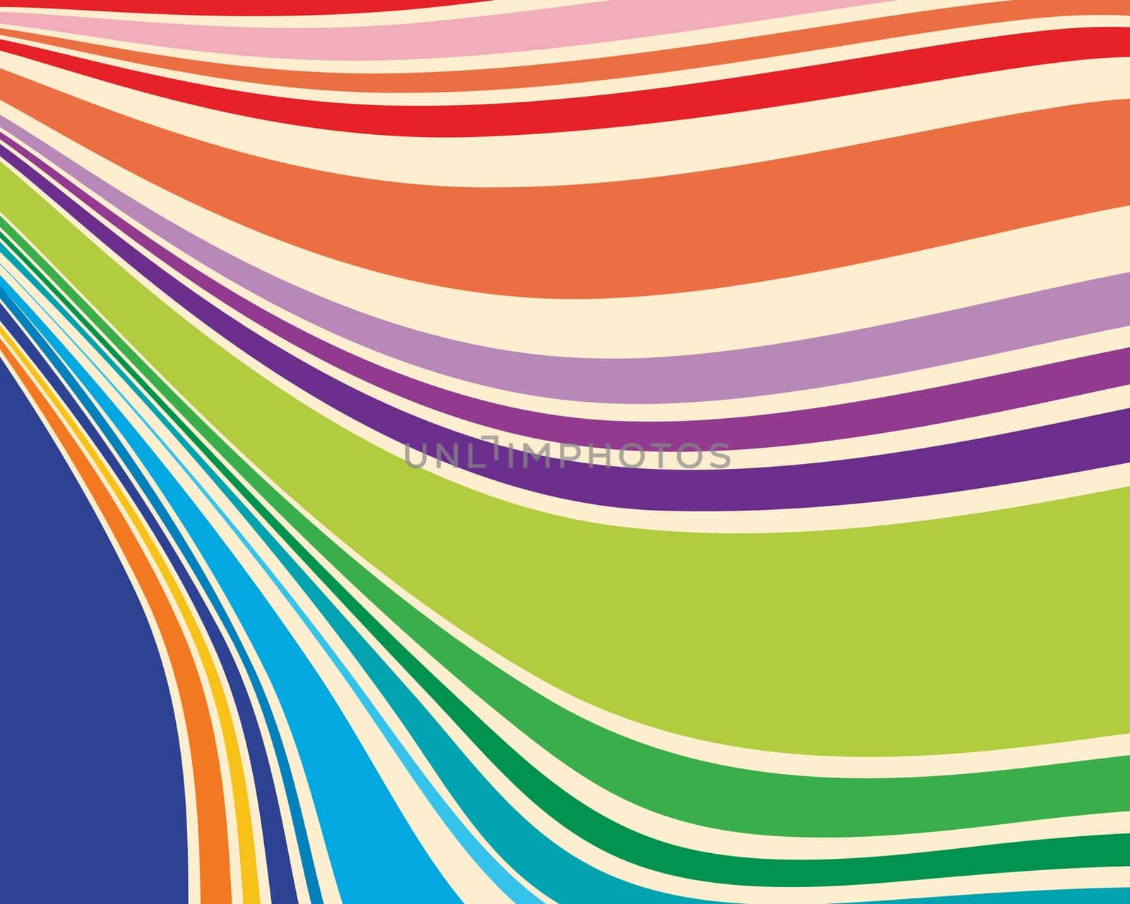 Waped stripes in retro colors