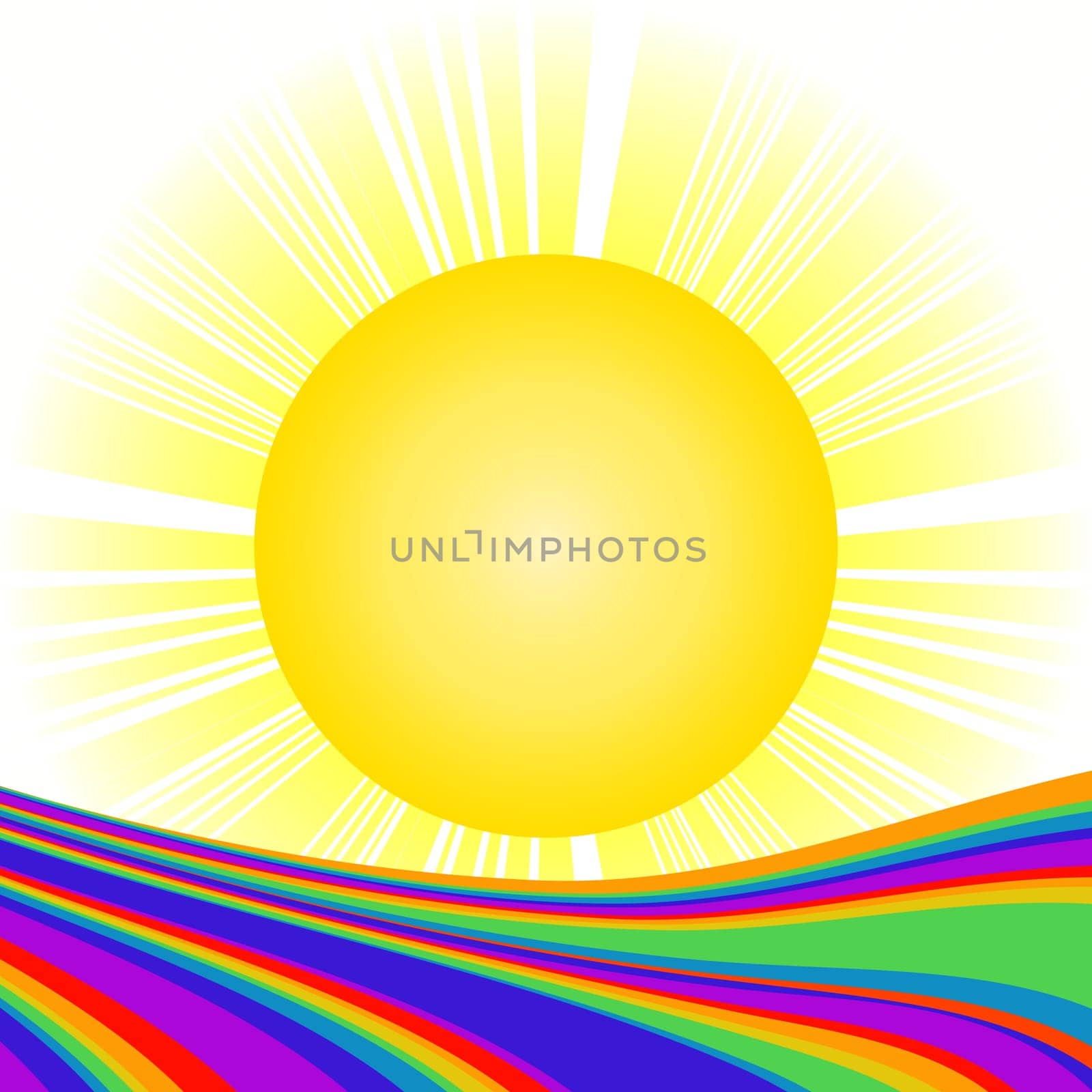 Sun and rainbow