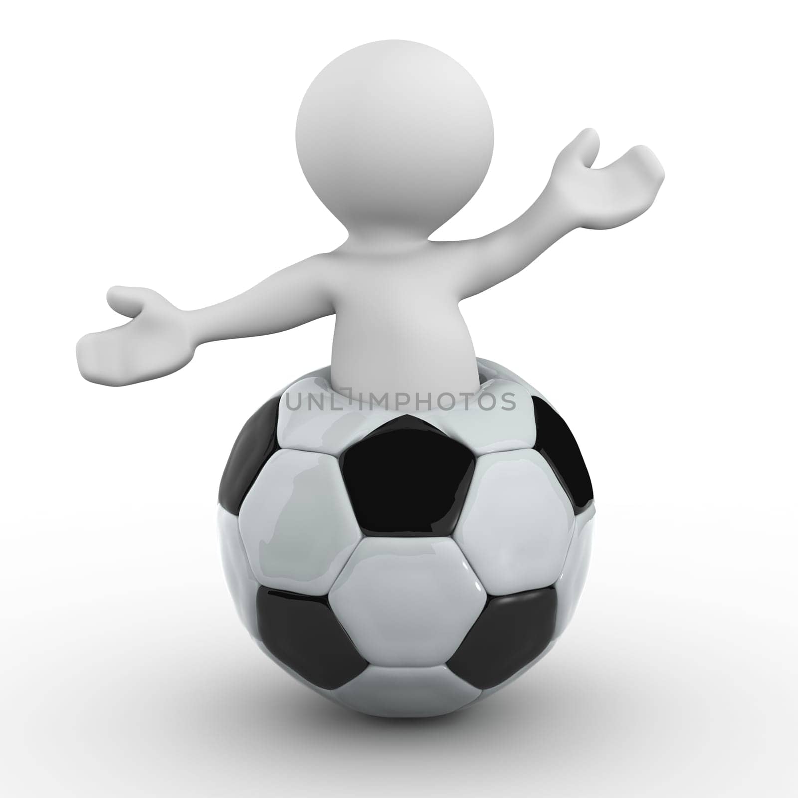 man inside a soccer ball